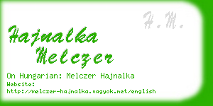 hajnalka melczer business card